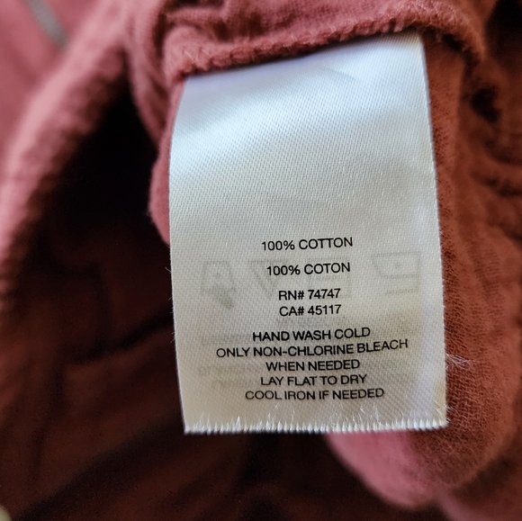 Natural Reflections Magenta Slub Cotton Gauze Zip Up Jacket - Picture 7 of 8